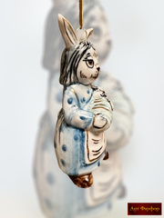 Елочная игрушка Зайчиха мать