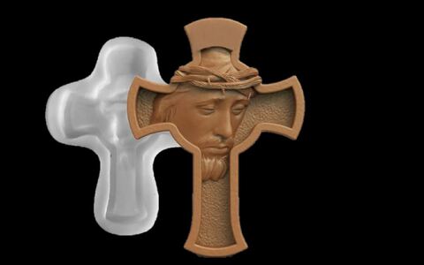 Силиконовый молд Крест № 1779