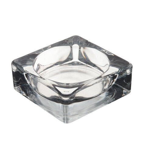 Подсвечник стеклянный 5*5*2 см - Прозрачный - купить