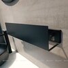 Aquanet 341533 Полка Магнум Н 500х120х100 с крючками цв. черный матовый (341533)