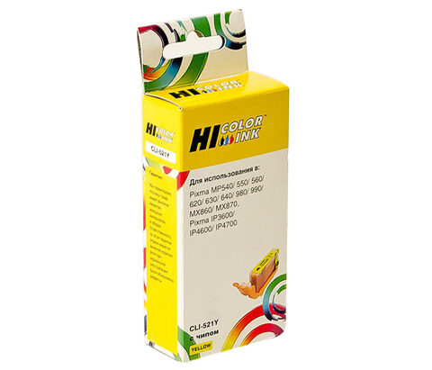 Картридж Hi-Black (HB-CLI-521Y) для Canon PIXMA iP3600, iP4600, MP540, Y