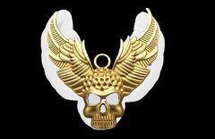 Силиконовый молд Череп с крыльями