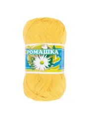 Нитки для вязания Ромашка 4х75г/320м, 100% хб, Желтый