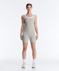 Oysho Короткий комбинезон Comfortlux с меланжевым эффектом, серый меланж