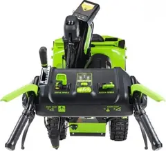 Снегоуборщик аккумуляторный GreenWorks GD82ST56 82В, 61 см, самоходный, бесщеточный, АКБ 8ач х 3 и быстрое ЗУ — фото 2