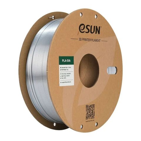 Пластик для 3D-печати eSUN PLA-Silk, 1.75 мм, 1 кг, серебристый, PLA-SK175S1P1