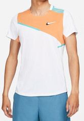 Футболка теннисная Nike Court Dri-Fit Slam Top M - white/hot curry/washed teal/white