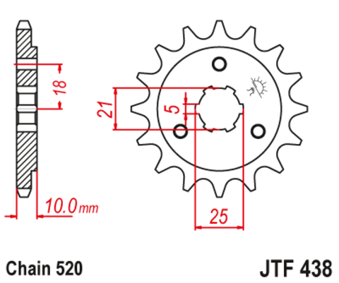 Звезда ведущая JTF438-15