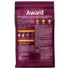 AWARD сухой корм для взрослых домашних кошек крупных пород (говядина, курица, брокколи, юкка) 400гр