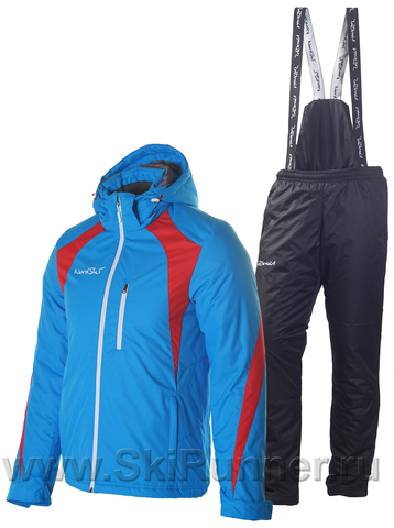 Утеплённый прогулочный лыжный костюм Nordski Active blue-black мужской