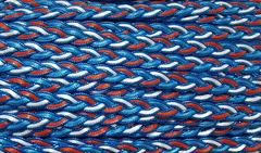 Лента декоративная люрекс косичка, ш. 1,2 см, голубой