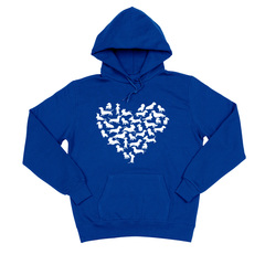 Толстовка "Сердце с силуэтами Такс"