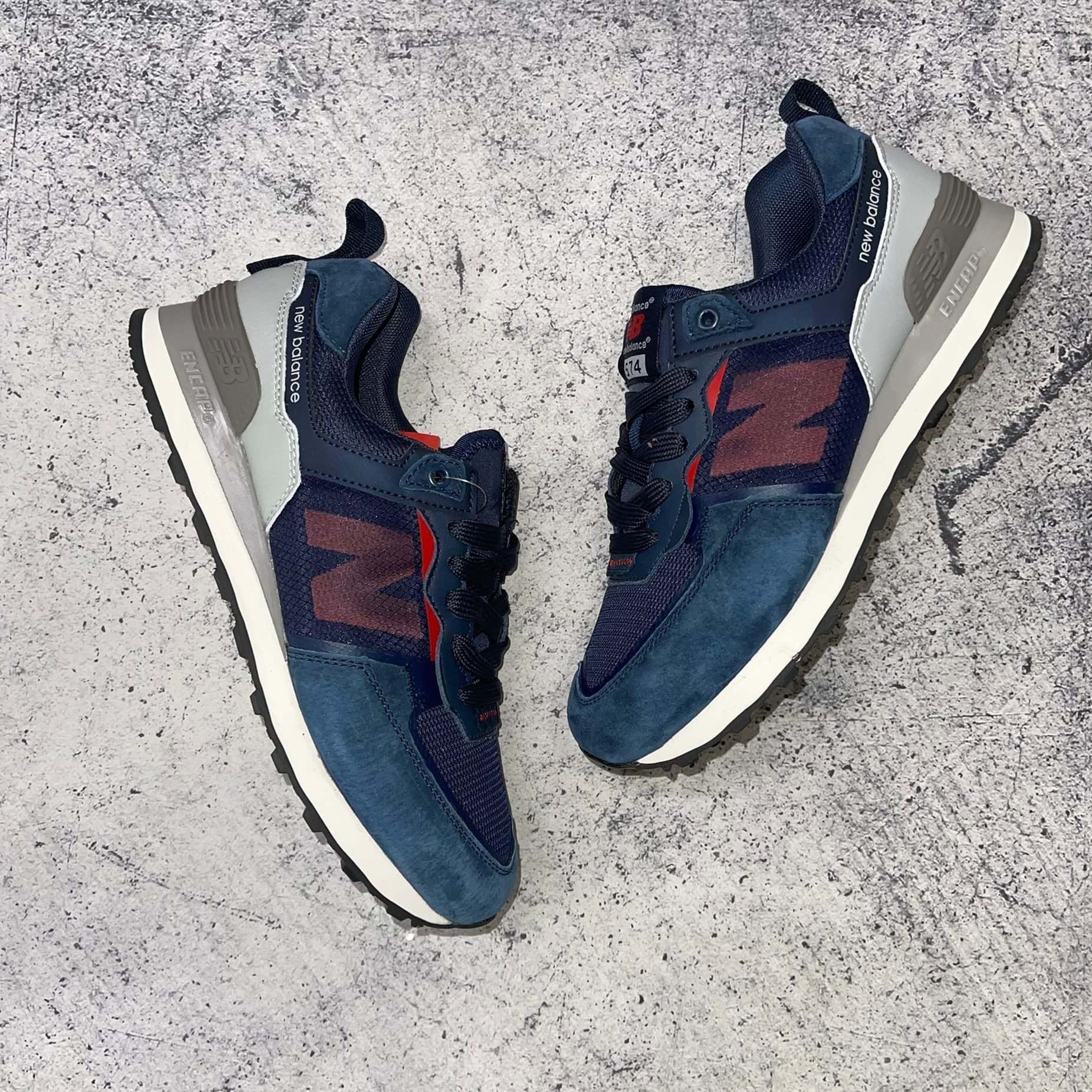 New Balance 574 blue red 4 499 NUMBERS