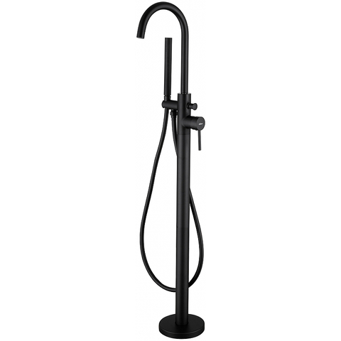 Abber Wasser Kreis AF8115B Смеситель напольный для ванны, цвет: черный матовый