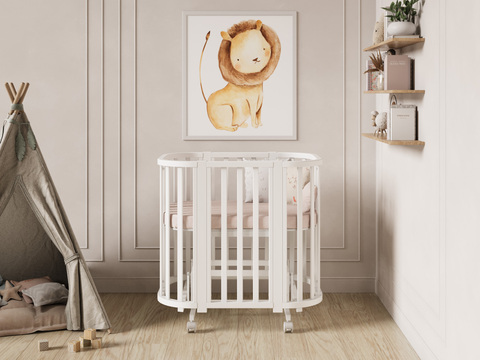 Кроватка детская Incanto Nova Lux c наклоном дна цвет белый