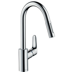 Смеситель для кухни с выдвижным изливом и лейкой Hansgrohe M41 73880000 фото