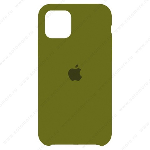 Накладка Silicone Case для Apple iPhone 11 болотный