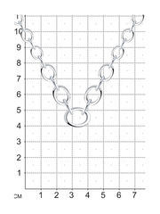 94070354 - Колье из серебра из крупных звеньев