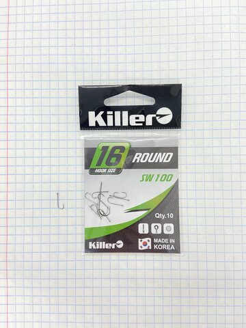 Крючок KILLER ROUND № 16 продажа от 10 шт.