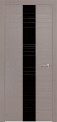 Межкомнатная дверь V-VI / Цвет Темно-серый / Остекление "Лакобель черное" / Двери Верда