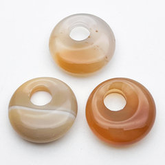 Агат + сердолик, размер 18 мм, цена за набор 3 шт