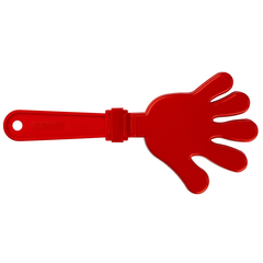 ЗУБР 28 см, пластиковая, красная, ладошка-хлопушка болельщика (69999)