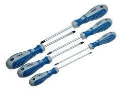 33-2-400 Набор отвёрток POINT, CR-V, двухкомпонентные рукоятки, 6 предметов (РемоКолор)