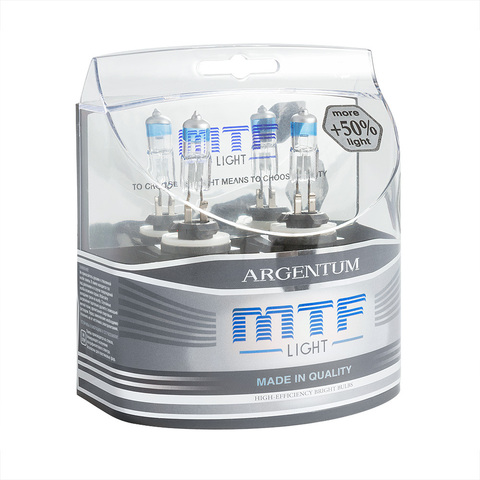 Галогеновые лампы MTF Light ARGENTUM +50% H27 880