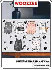 Наклейка декоративная А3 "Котики"