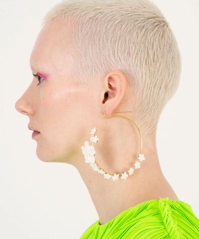 ПРЕДЗАКАЗ Серьги MORIBANA HOOP WHITE