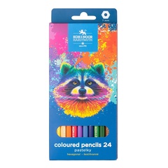 Карандаши цветные KOH-I-NOOR RACOON/ЕНОТЫ 3554, 24 цвета