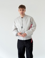 Бомбер Alpha Industries MA-1 Light Grey (Светло-серый)