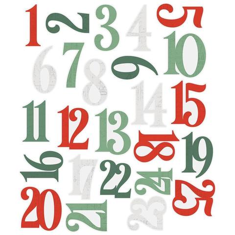 Высечки Country Christmas Cardstock Die-Cuts-Numbers