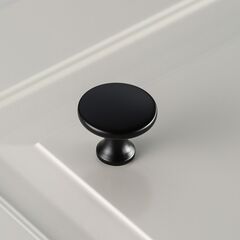 Ручка кнопка UDINE, черный матовый GTV