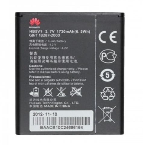 Battery Huawei HB5V1 1900mAh MOQ:20 [ G350 / Y300 / Y511 / Y520 / Y5C ] -  buy with delivery from China | F2 Spare Parts
