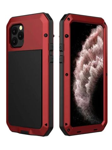 Бронированный противоударный чехол Taktik Extreme для iPhone 13 Pro красный / Тактик на Айфон 13 Про