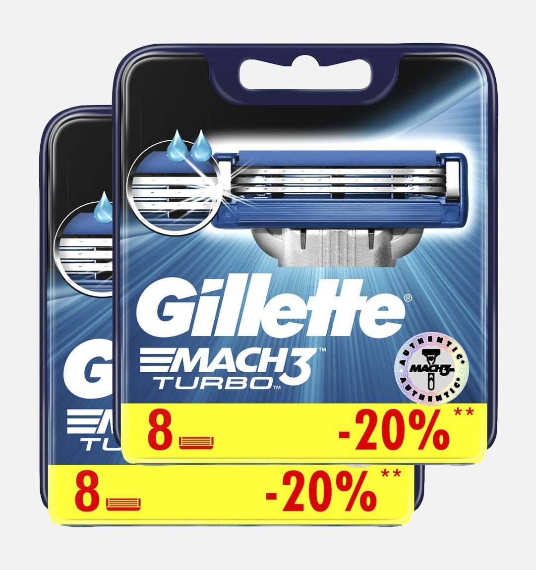 Сменные кассеты для бритья Gillette MACH3 Turbo (16шт)