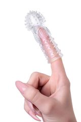 Прозрачная рельефная насадка на палец Hicks - 8,5 см. - 