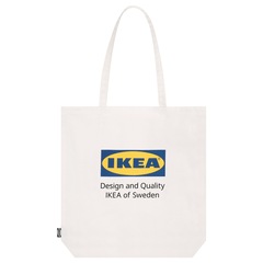 Шоппер IKEA EFTERTRADA (ЭФТЕРТРЭДА), Хлопок, Белый, 40x40 см