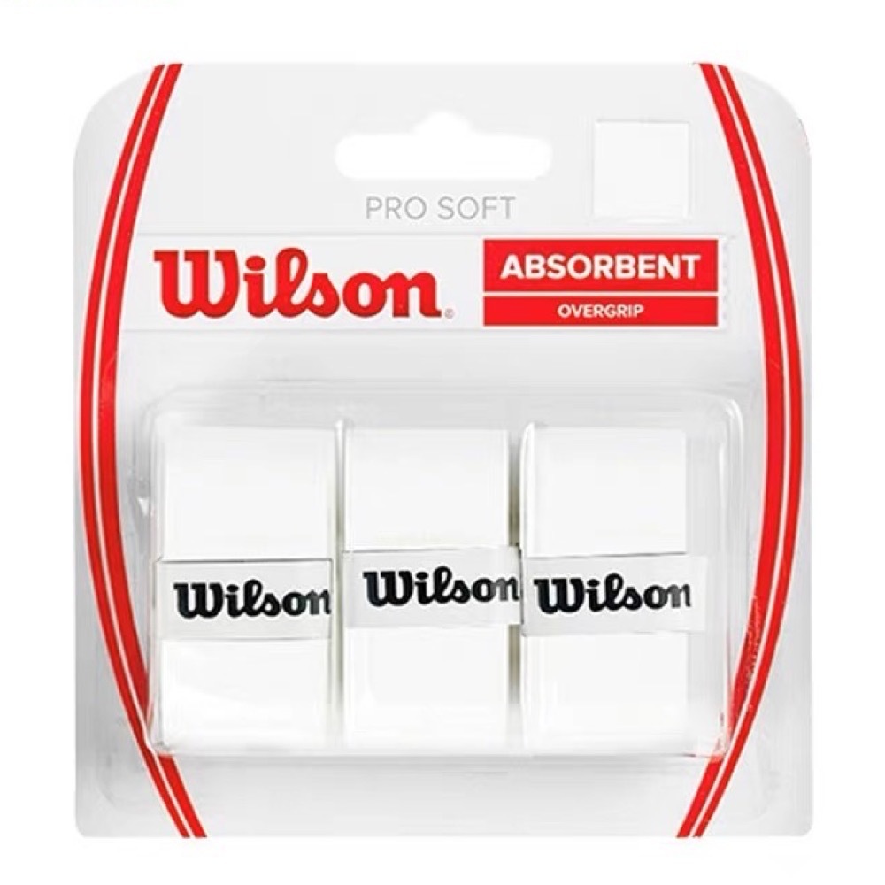Намотка для ракетки Wilson Absorbent Overgrip White (3шт)