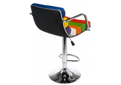 Барный стул Rainbow 51*51*94 - 114 Хромированный металл /Цветной кожзам