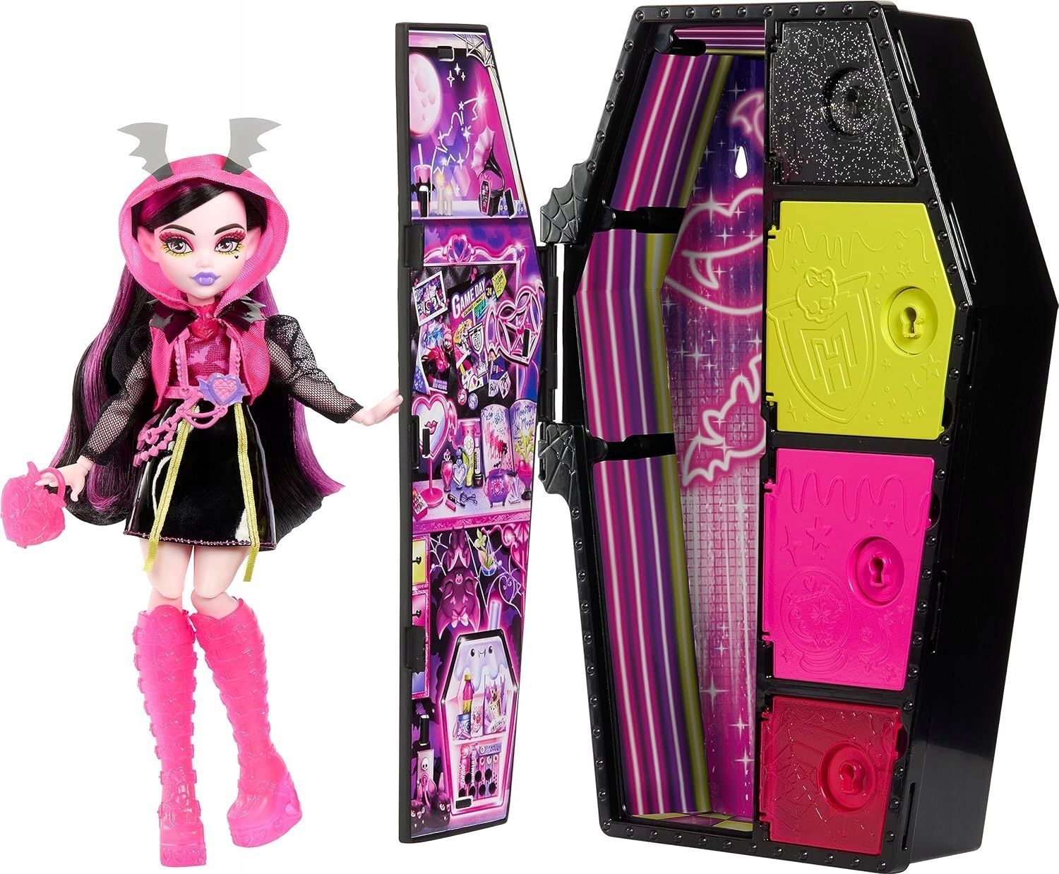 Кукла Mattel Monster High Scarysecrets Series 3 - Дракулаура неоновая серия  - Кукла с аксессуарами Монстр Хай HNF78 купить в Москве | Доставка по  России.