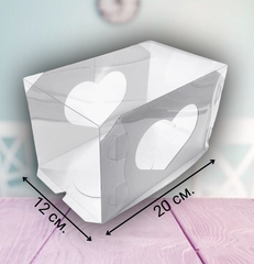 Коробка для половинки рулета "сердечко МИНИ" 200*120*120 мм