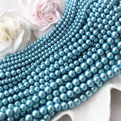 Майорка васильково-синяя 6 мм, 1 нить, МА175