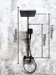 Душевая система тропический душ BELZ B24709-7 латунь, черный