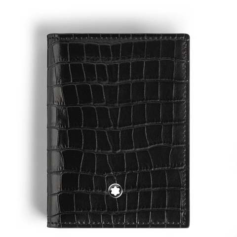 Визитница из кожи с тиснением под крокодила, 4сс