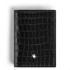 Визитница из кожи с тиснением под крокодила, 4сс