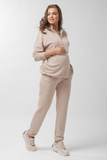 Спортивный костюм для беременных и кормящих 15825 бежевый