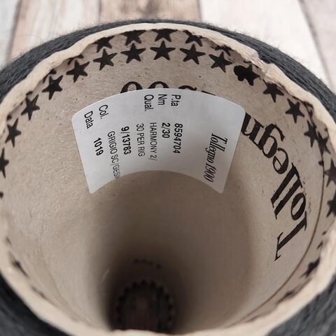 Меринос экстрафайн Tollegno 1900 Harmony 2/30 темно-серый