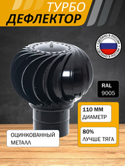 Турбодефлектор TD110, чёрный